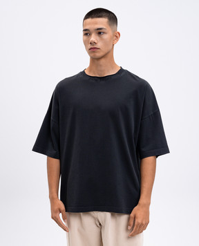 Palm Angels Black t-shirt with logo print PMAA10HF25JER001