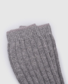 Story Loris Children's gray golf shoes made of wool and cashmere 35203