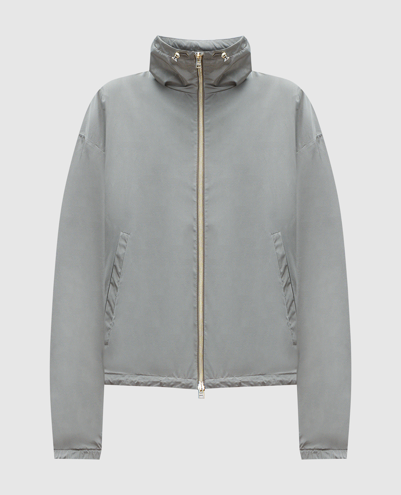 

Grey windbreaker with logo Herno