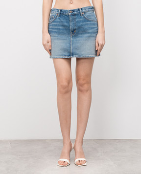 Tom Ford Blue denim skirt with logo GCD087DEX231