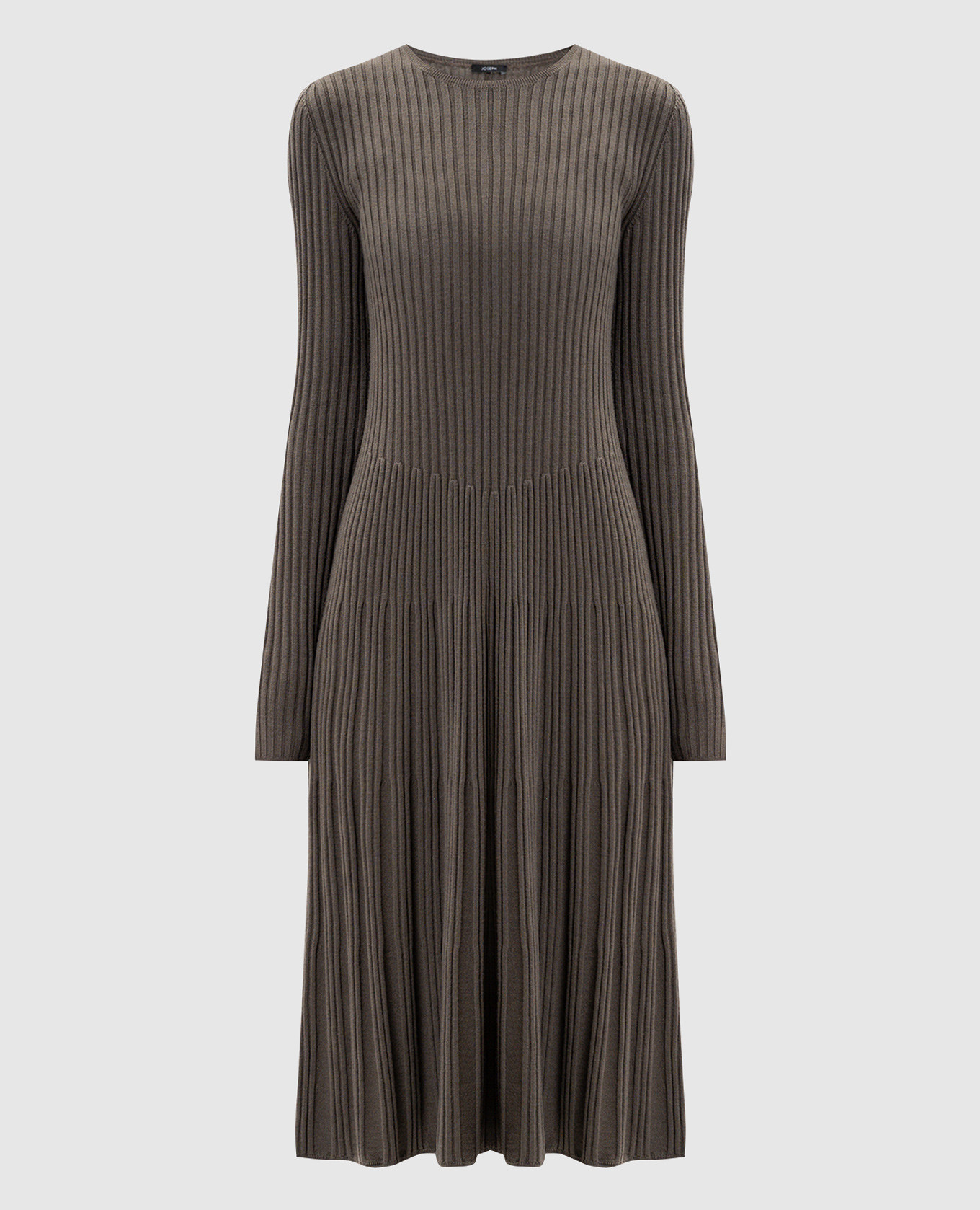 Brown ribbed wool dress JOSEPH