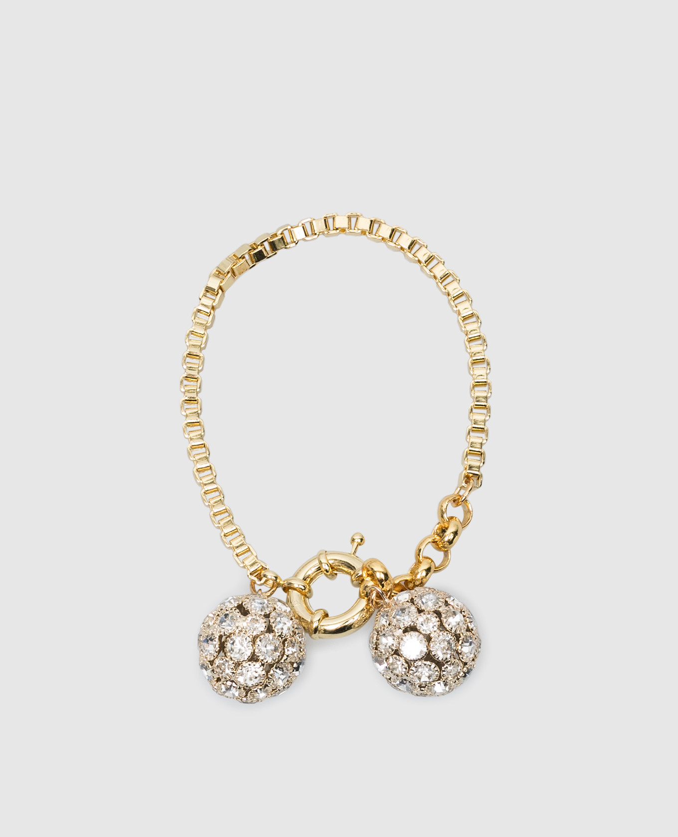 

CRYSTAL SPHERE golden bracelet with crystals Pearl Octopuss.Y