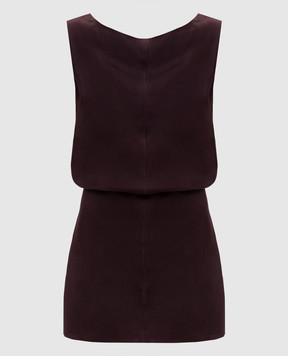 Khaite Burgundy silk Toma dress 55163002