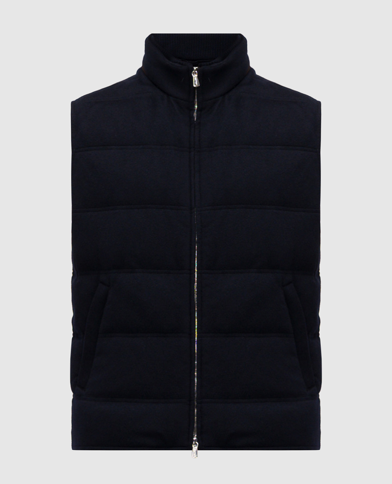 

Blue cashmere down quilted vest Enrico Mandelli