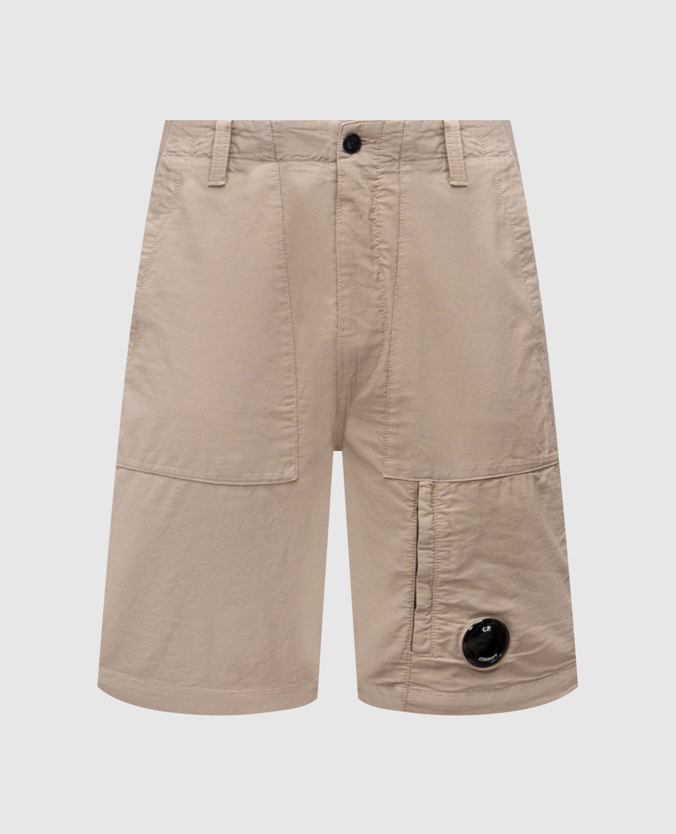 

Beige shorts with logo C.P. Company