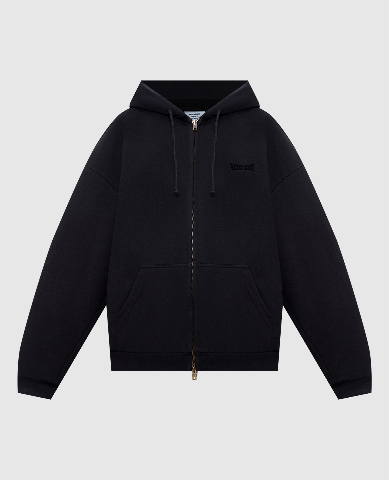 

Black insulated sports jacket with logo Vetements