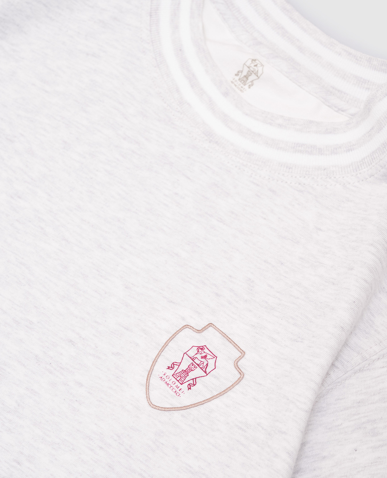 

Children's gray melange T-shirt with logo emblem Brunello Cucinelli, Grey