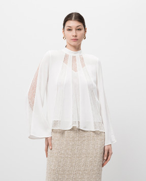 Twinset White blouse with lace 251TP2413