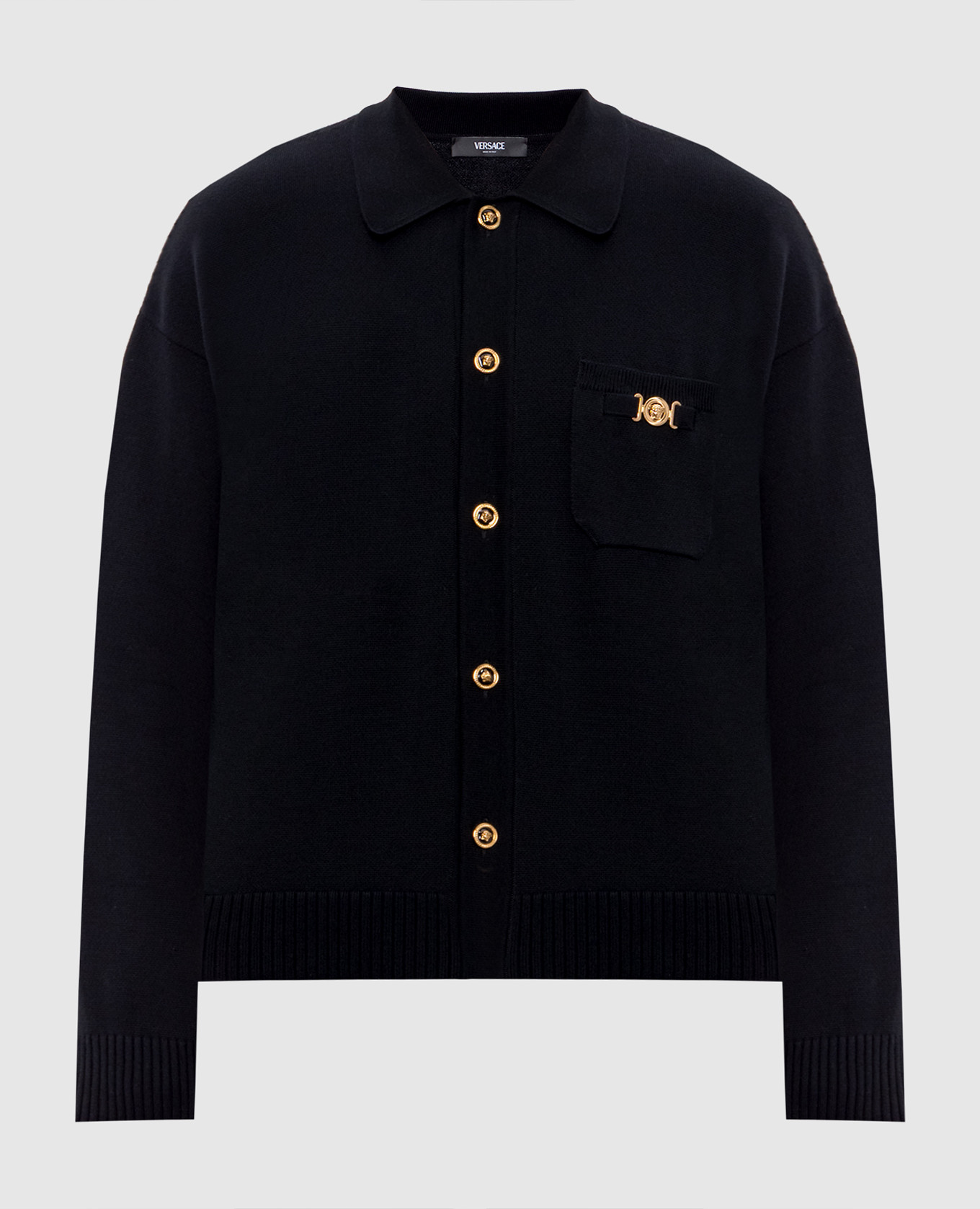 

Medusa Biggie black cashmere cardigan Versace