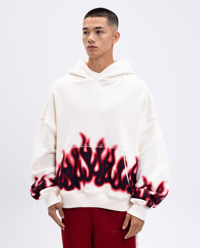 Palm Angels White Flames hoodie PMBB17EF25FLE002
