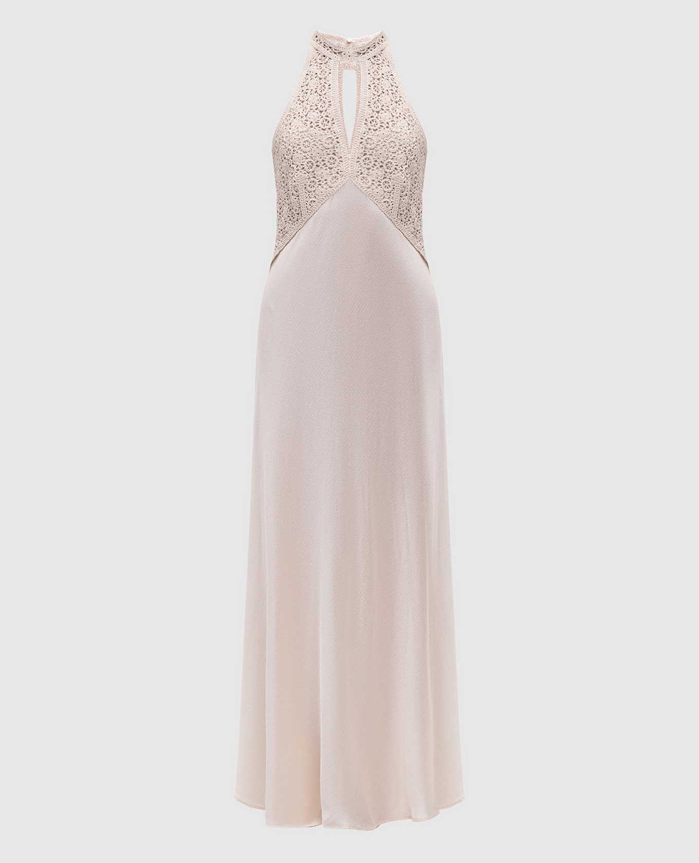 

Beige combination dress with an open back Twinset