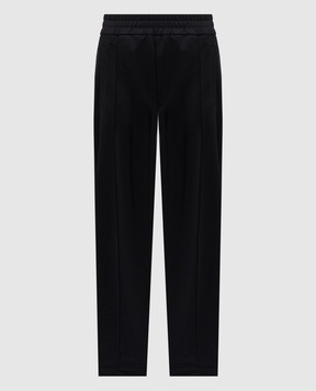 Palm Angels Black pants with logo print PWCJ036S25FAB001