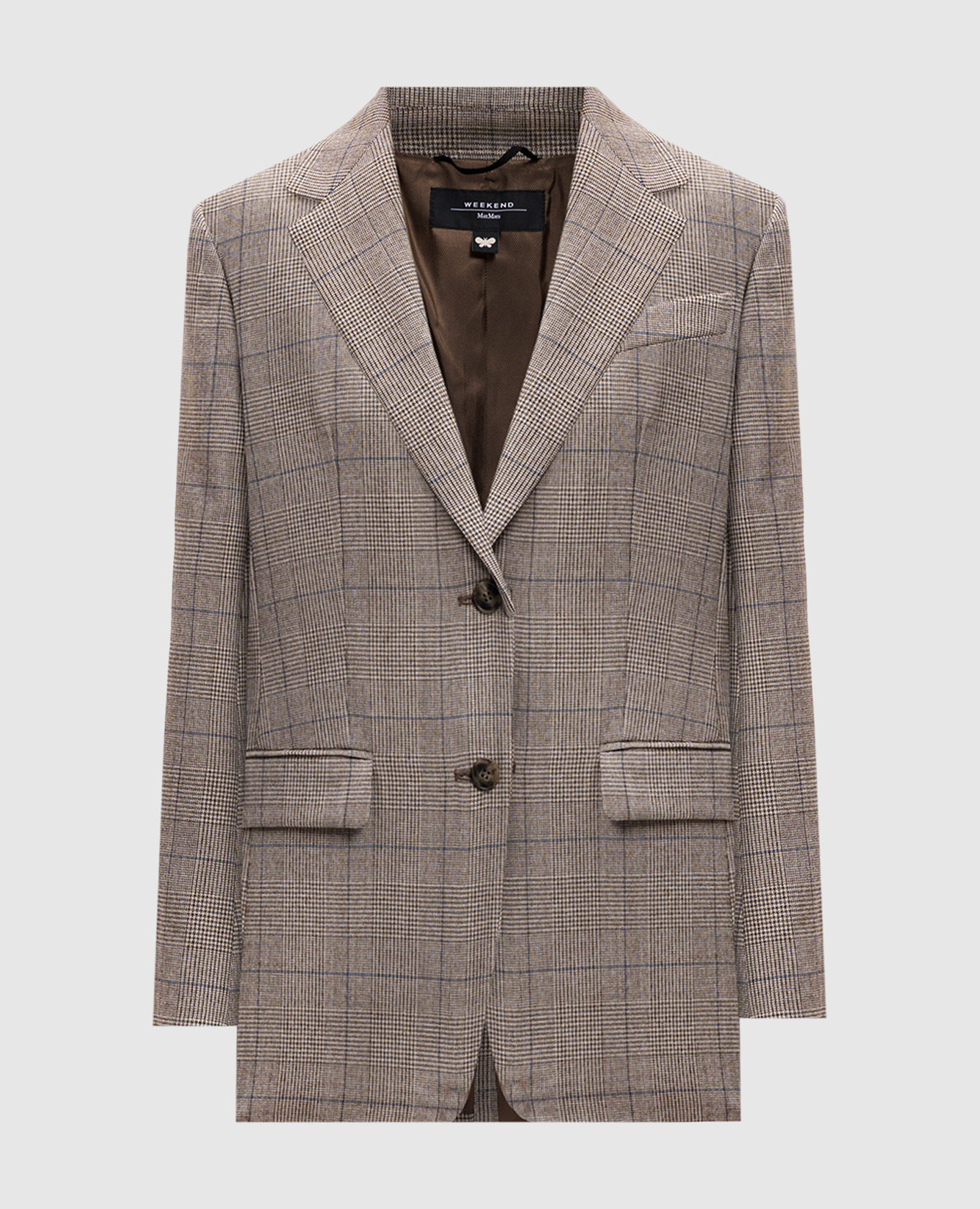 

BURGOS brown checked wool jacket Max Mara Weekend