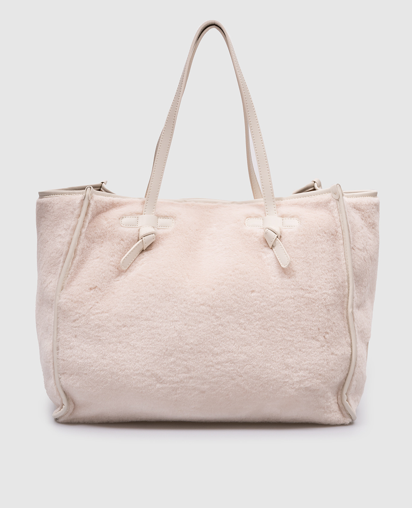 

Beige MARCELLA tote bag with logo patch Gianni Chiarini, Бежевый