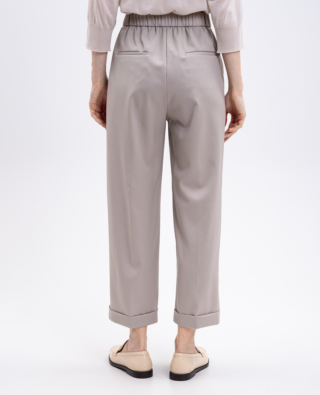 

Beige wool trousers with lapels Peserico