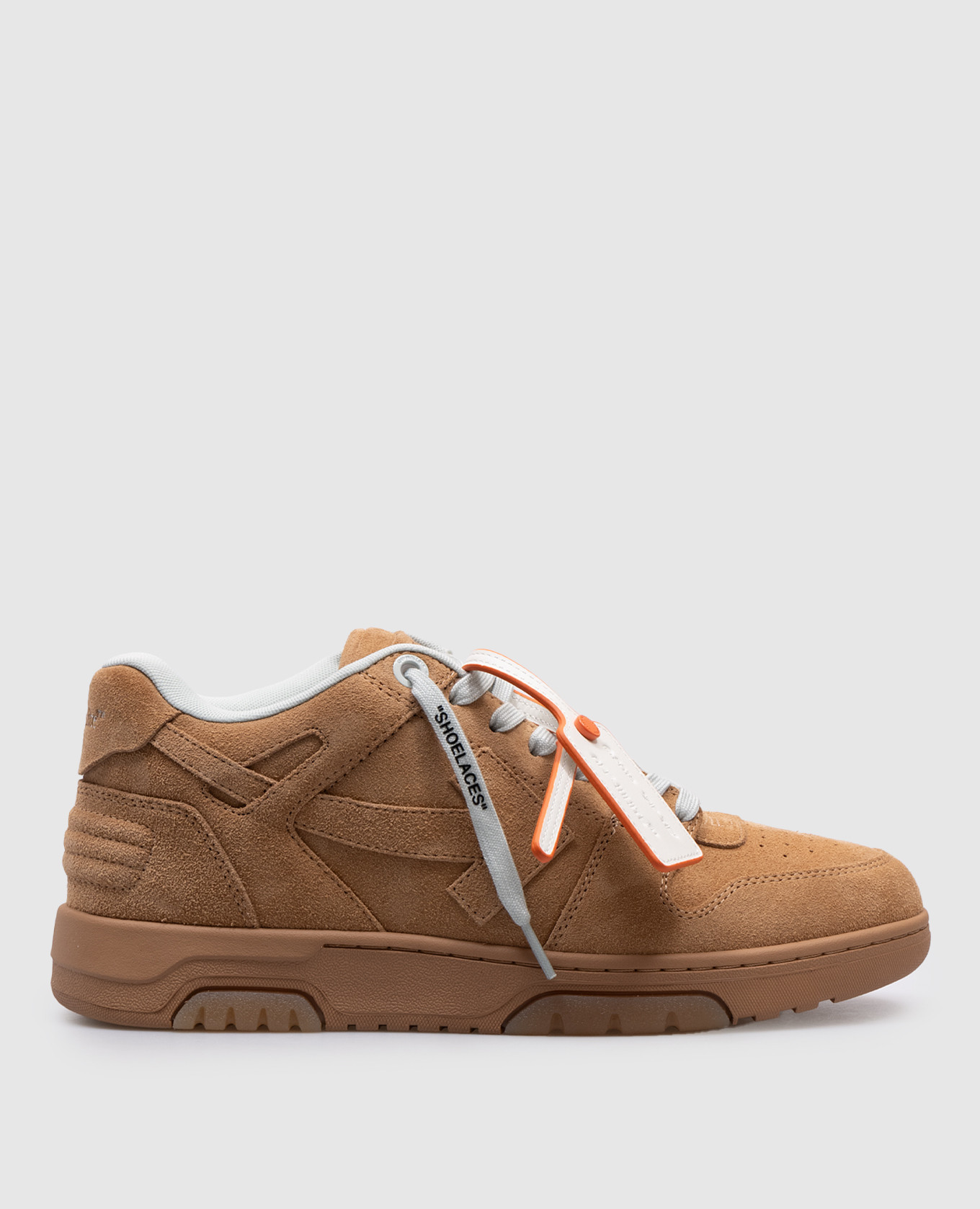 Out of office brown suede sneakers off-white