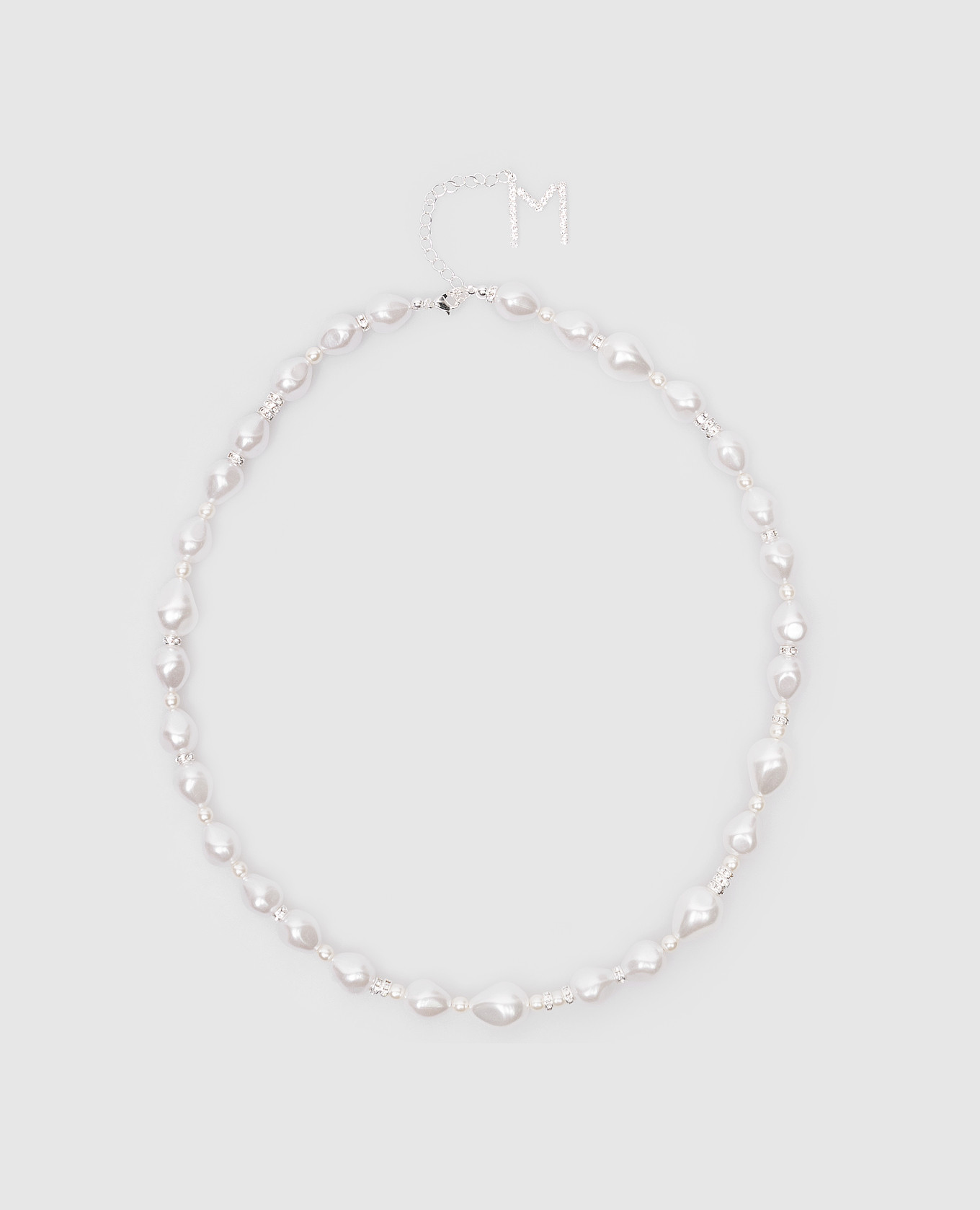 

Silver necklace with teardrop beads Magda Butrym