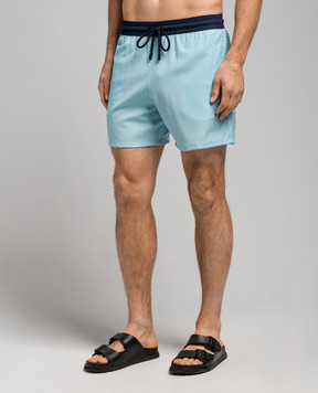 Vilebrequin Blue Super 120 swim shorts made of wool MGUAL251
