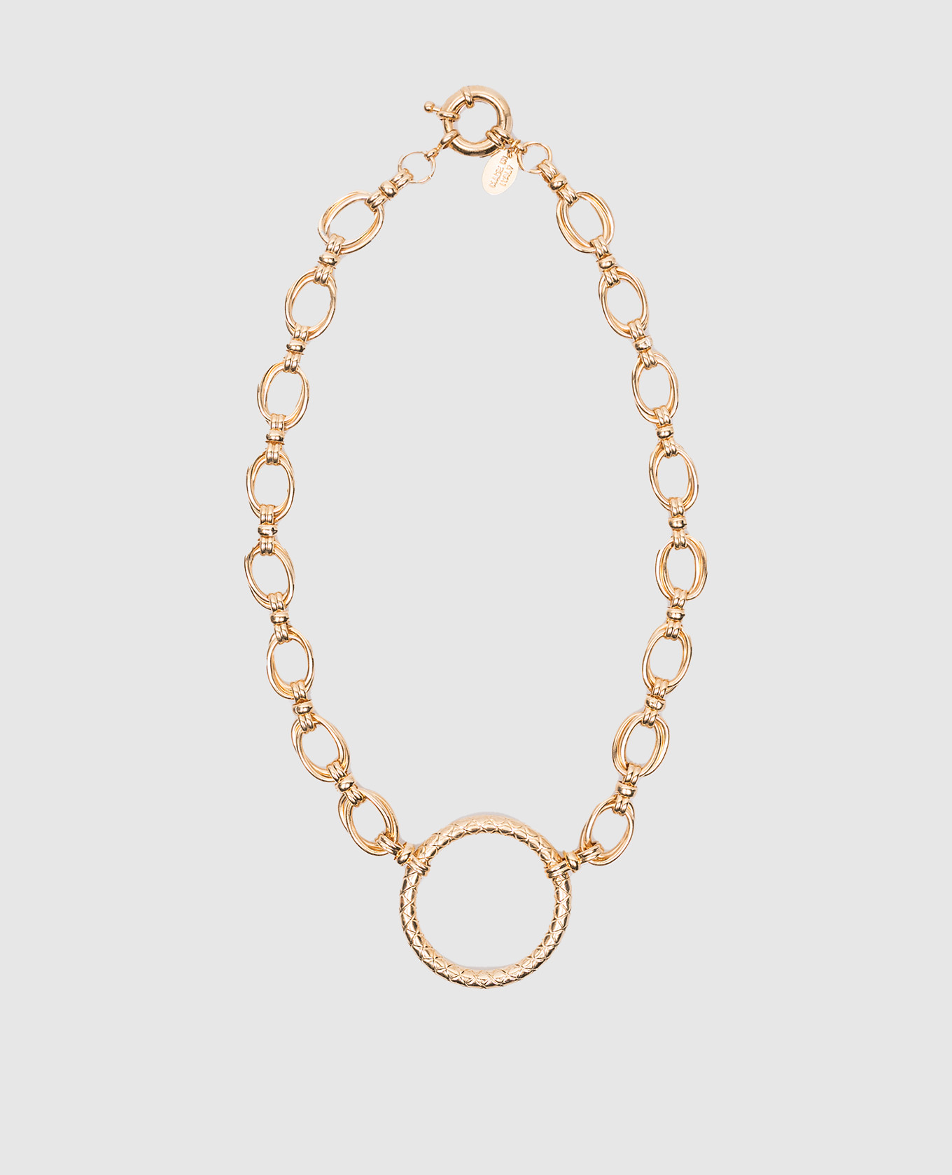 

Golden necklace NEST CHAIN CIRCLE Femarjo