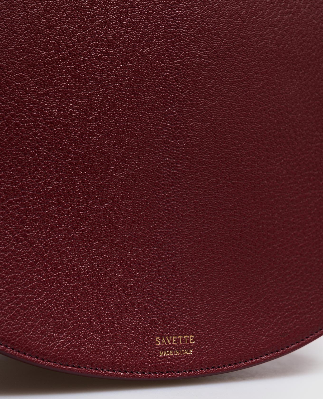 Florence burgundy leather saddle bag Savette 4