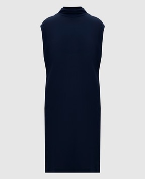 Brunello Cucinelli Blue silk dress MF906AE671