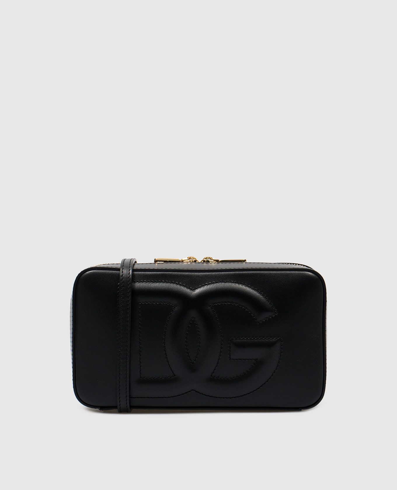 

DG LOGO black leather crossbody bag Dolce&Gabbana