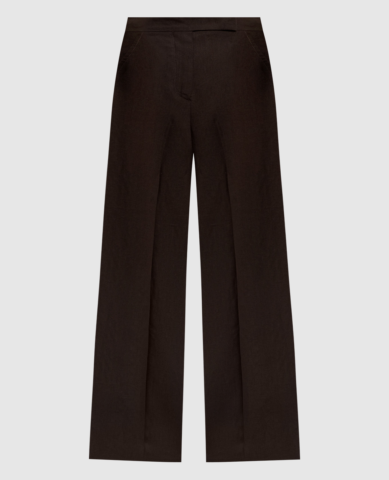 Brown linen palazzo SEQUOIA Max Mara