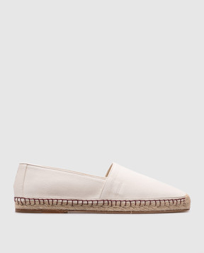 Brunello Cucinelli Beige espadrilles with logo print MPUPSPQ726