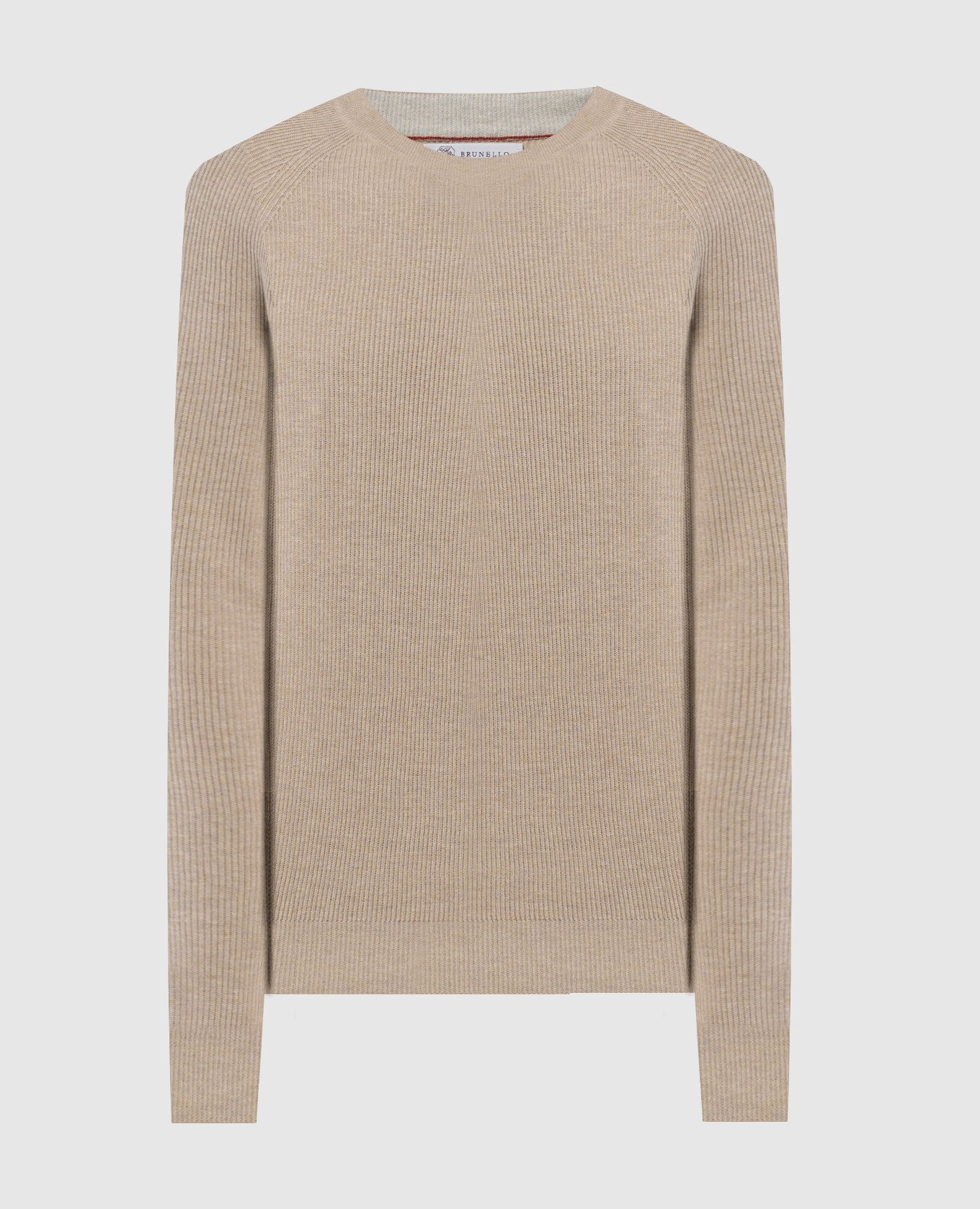 

Beige ribbed sweater Brunello Cucinelli, Бежевый