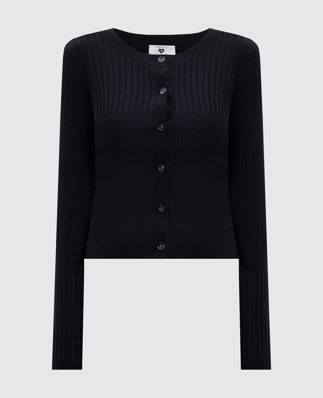 

Black ribbed cardigan Twinset