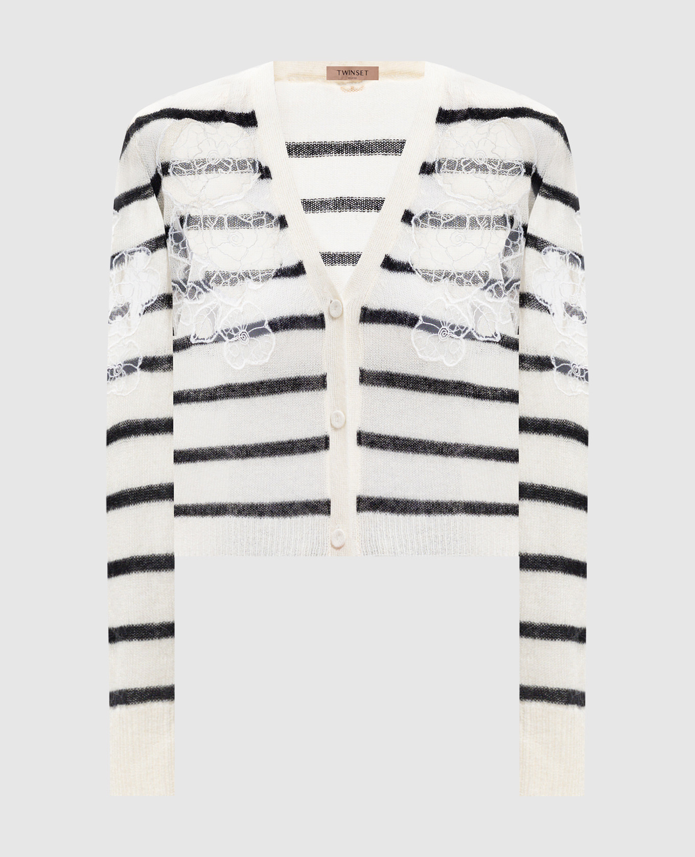 

White striped wool cardigan Twinset
