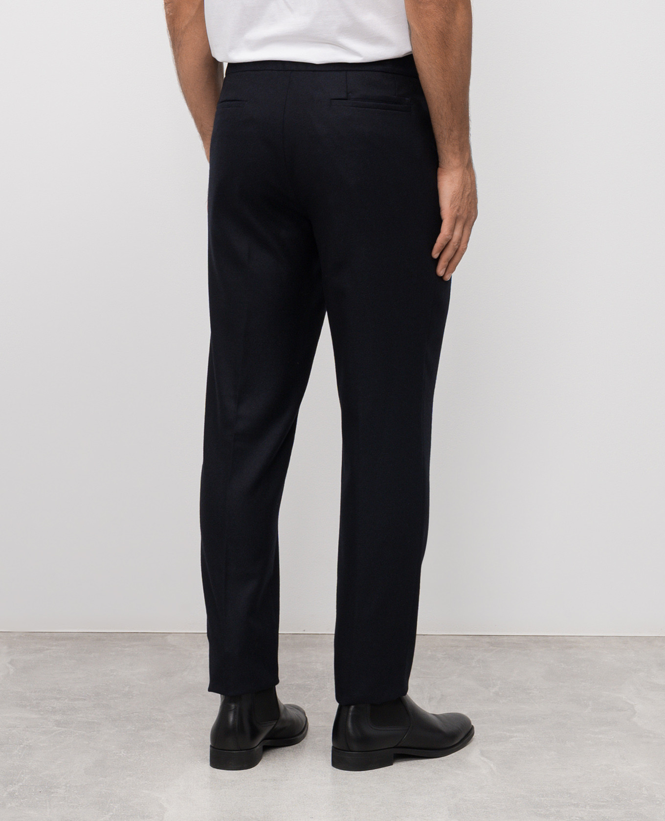 

Blue wool and cashmere pants Enrico Mandelli