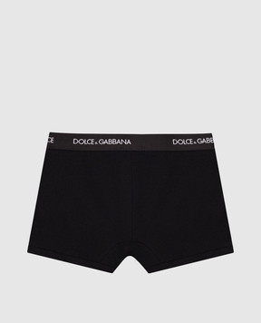 Dolce&Gabbana Children's set of black boxer briefs with a logo L4J701ON00G