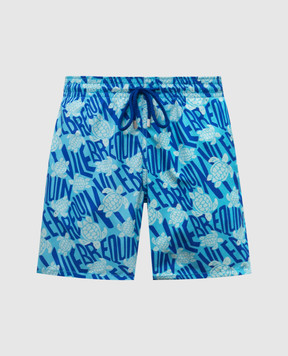 Vilebrequin Ronde des Tortues Blue Swim Shorts MOOCB112