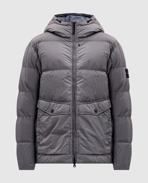 Stone Island Green down jacket with logo K2S154100011S0A23