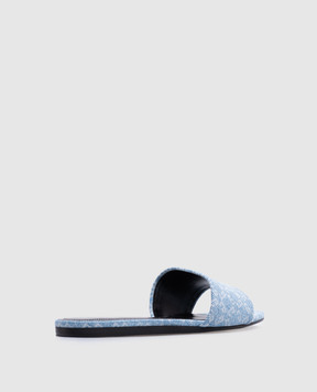 Givenchy Blue flip-flops with monogram logo BE306FE2BN