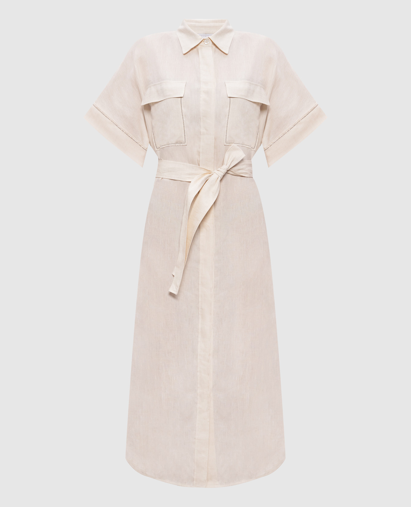 

Beige linen shirt dress Peserico