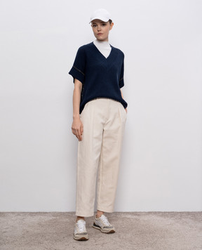 Brunello Cucinelli Beige linen pants MH544P8865