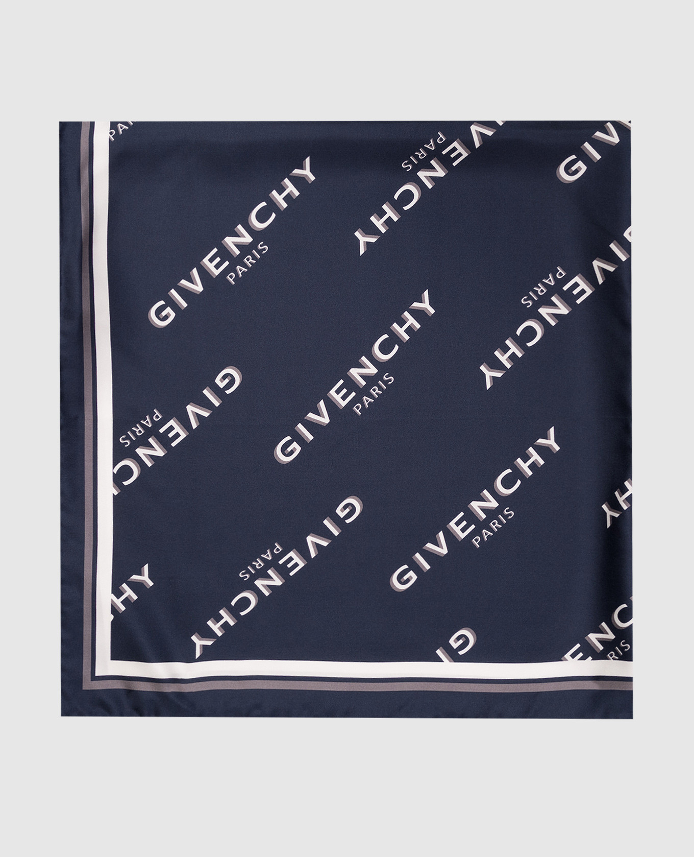 

Blue silk scarf with logo print Givenchy