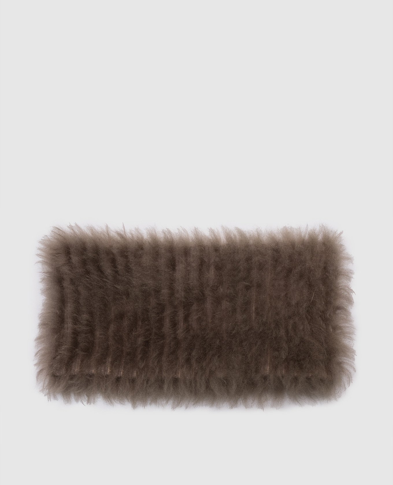 

Beige cashmere buff with fur Brunello Cucinelli