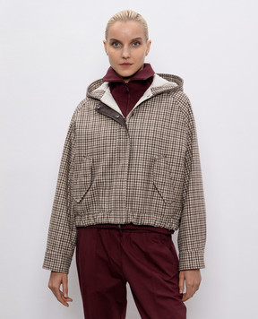 Brunello Cucinelli Beige checked wool jacket MG5237690P