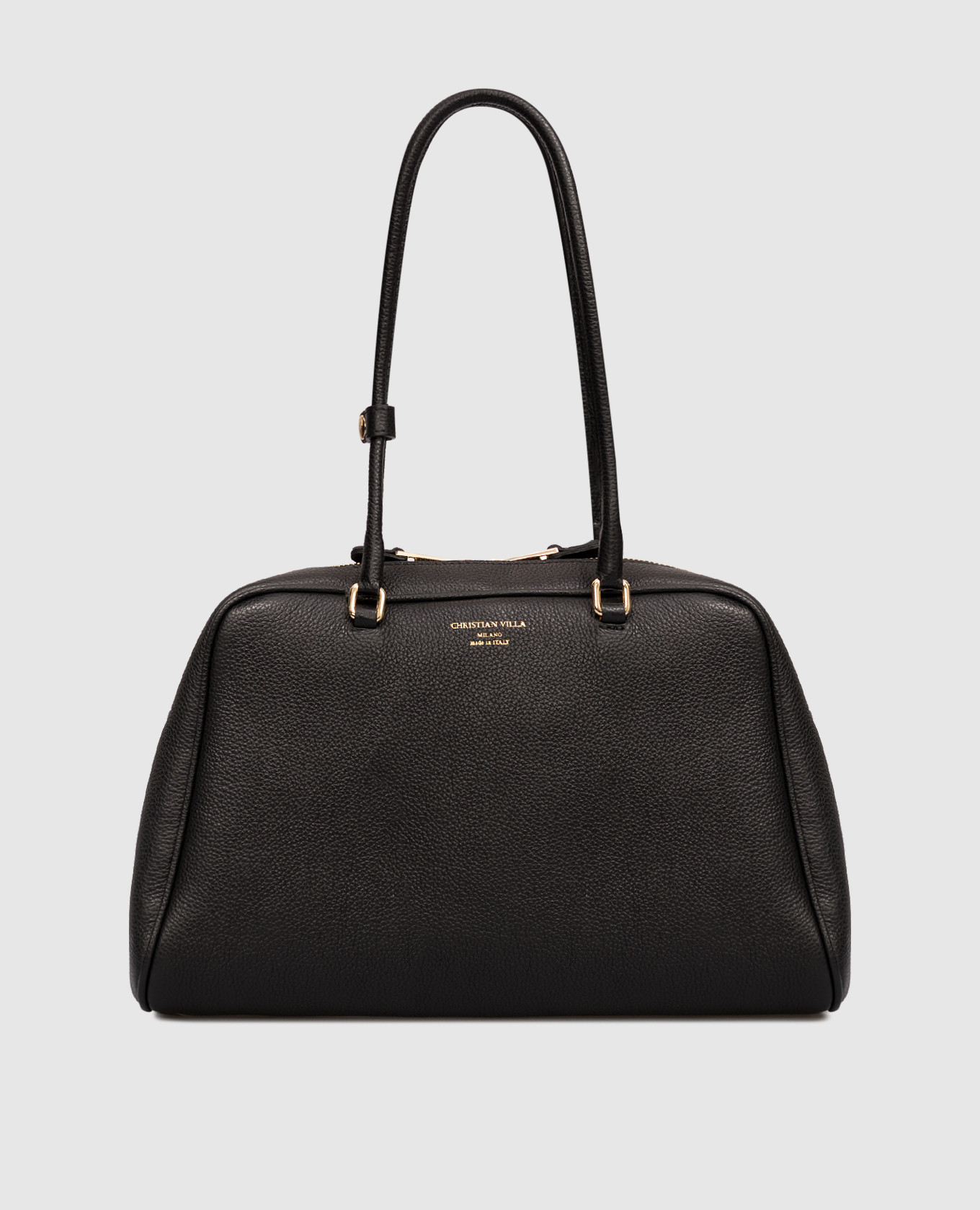 

Hilary black leather trapeze bag Christian Villa