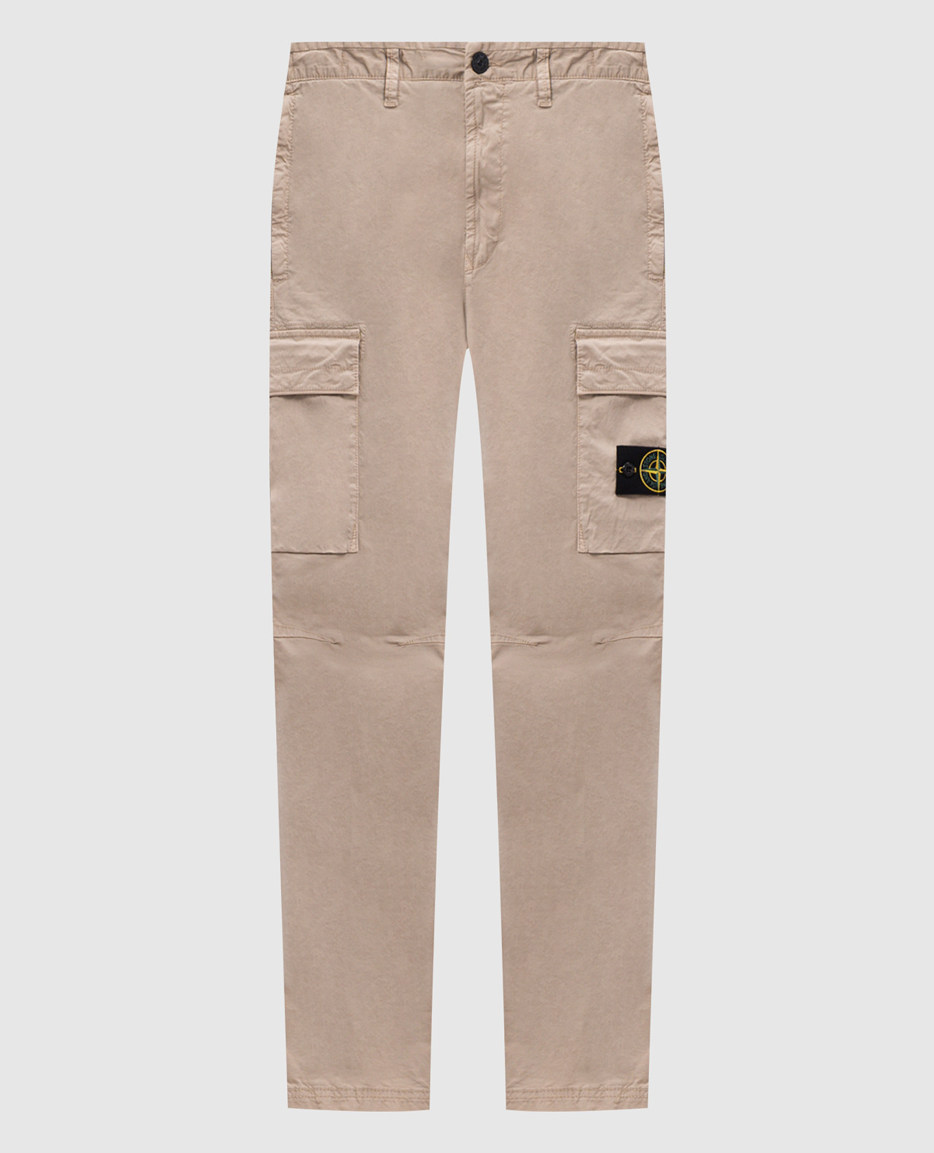 

Beige cargo pants with patch Stone Island