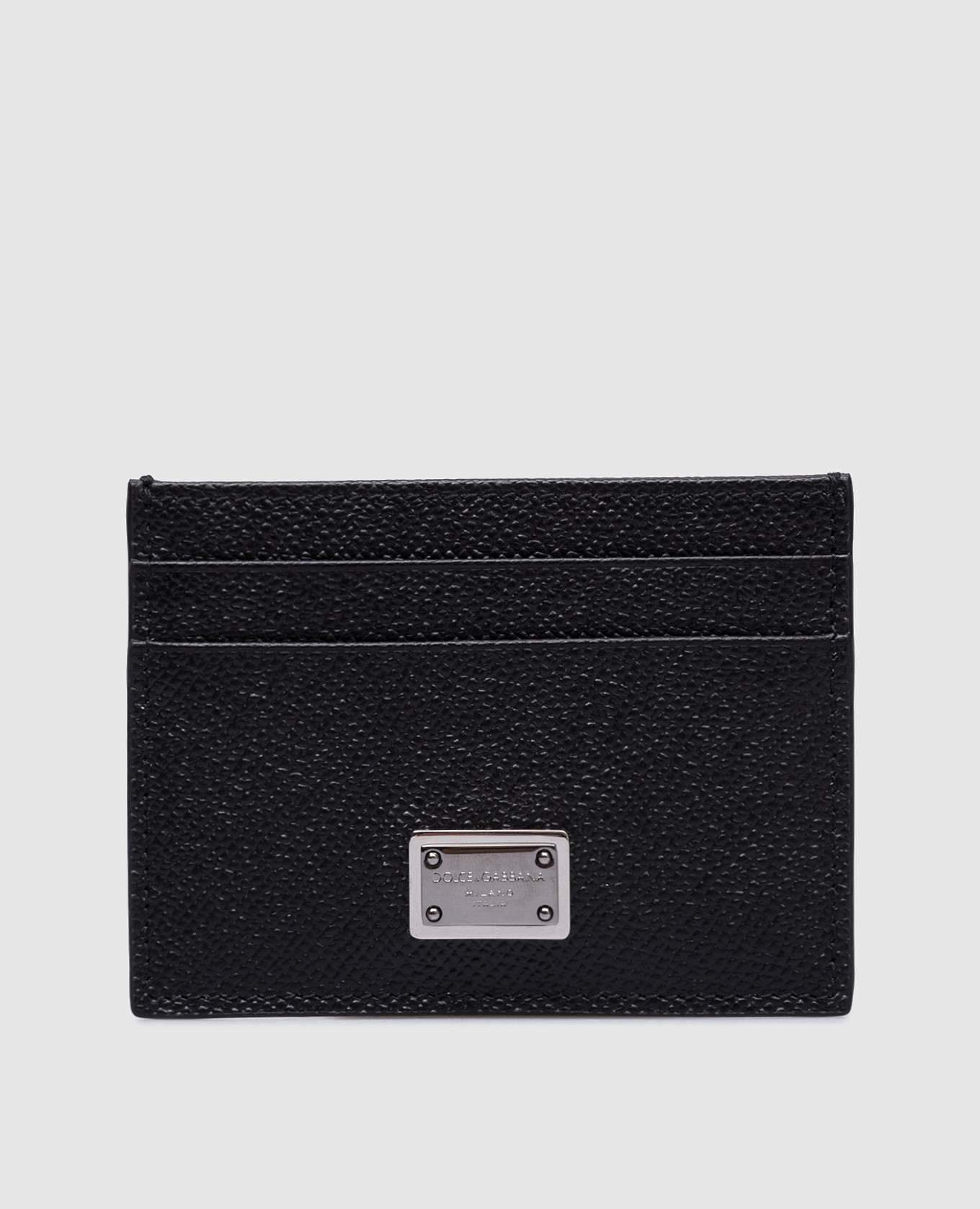 

Black leather card holder with metal logo Dolce&Gabbana