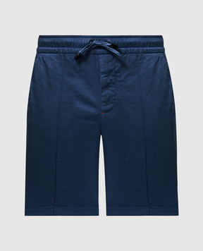 ISAIA Blue shorts with logo PNCT21XP871