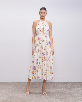 Twinset White floral print midi dress 251TP2771