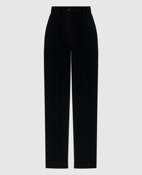 Dolce&Gabbana Black velvet pants FTC30TFUVG7
