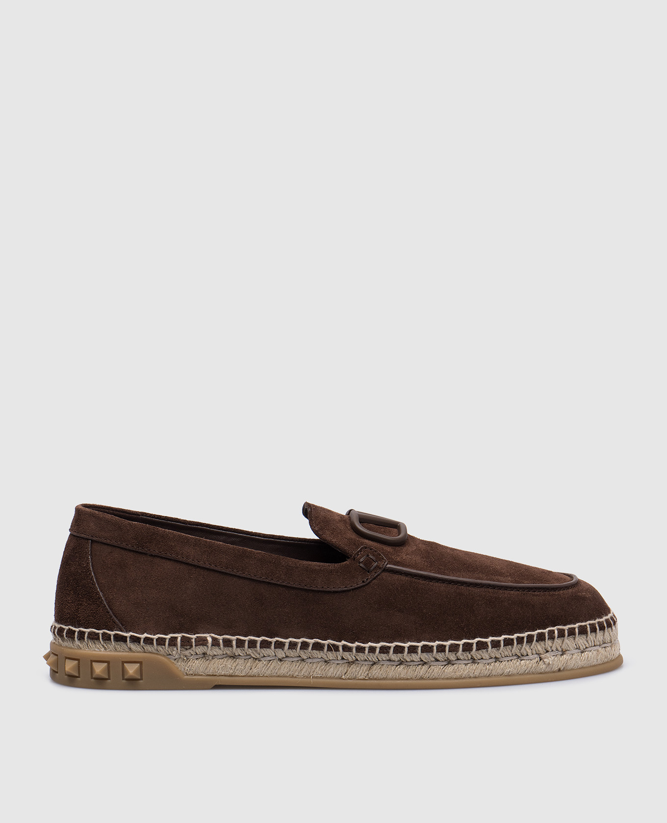 Vlogo brown suede espadrilles valentino