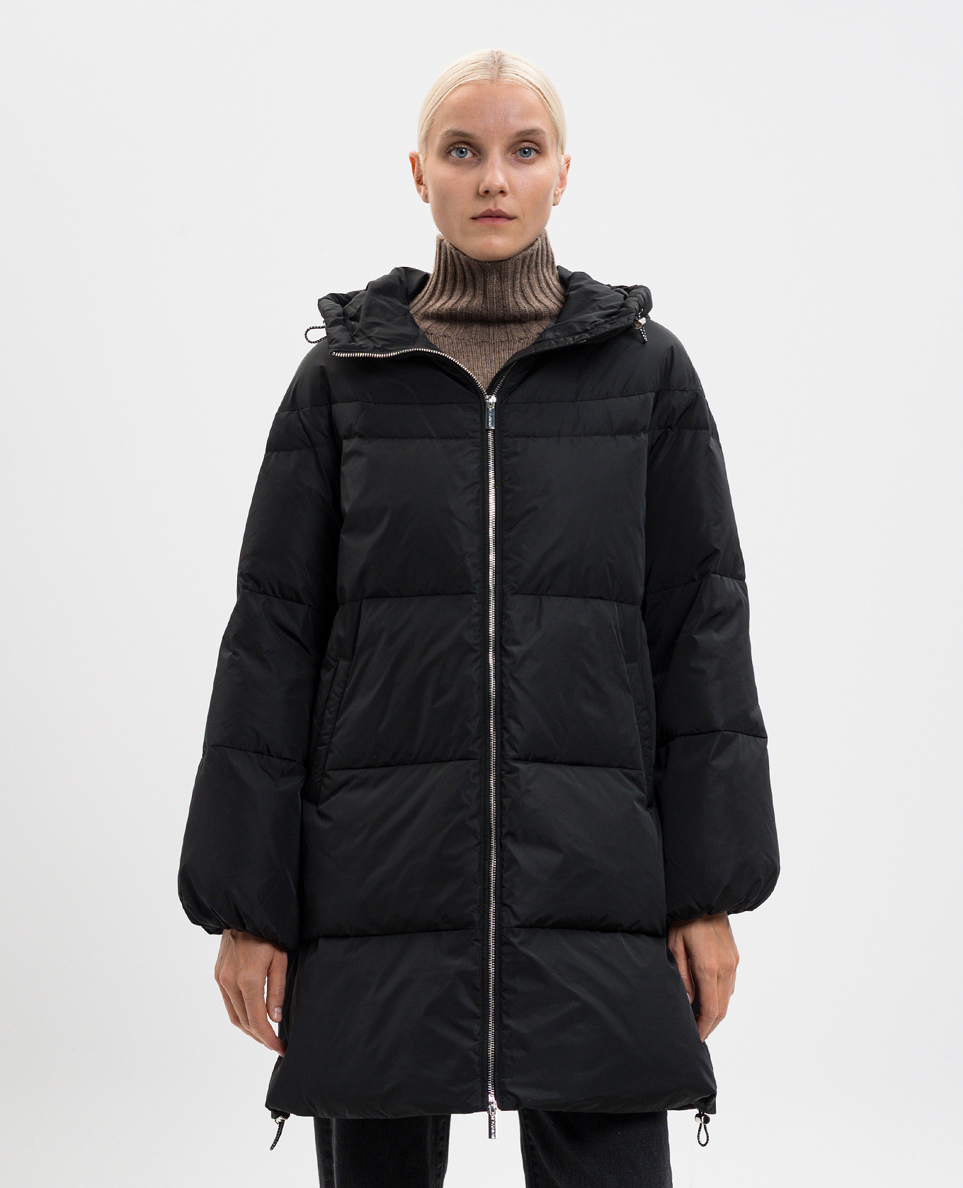 

Black down jacket with logo Be Florence
