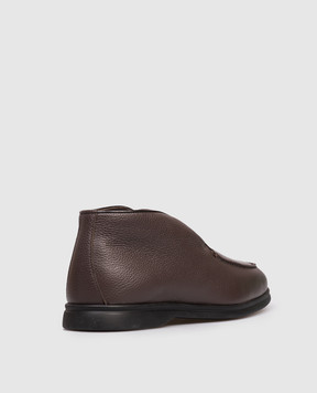 Lanciotti De Verzi Fusco Brown Leather Desert Boots FUSCOPELLICCIAVITELLO